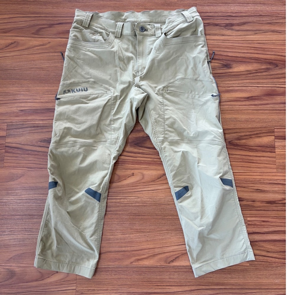 Kuiu Kutana Stretch Woven Pants Mens 36 S Khaki Hunting Hiking Technical 40021